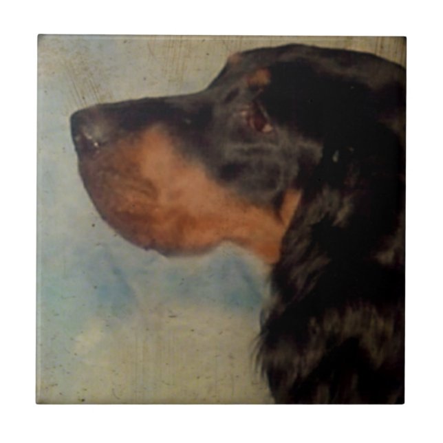 Gordon Setter Ceramic Tile Kakelplatta (Framsidan)
