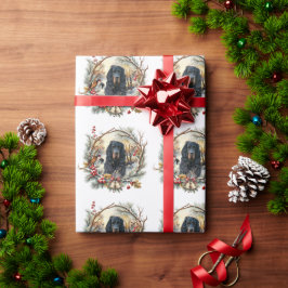 Gordon Setter Christmas Joy – Seasonal Dog Art Presentpapper