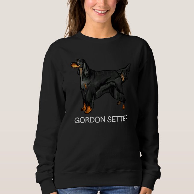 Gordon Setter Crazy Hund T Shirt (Framsida)