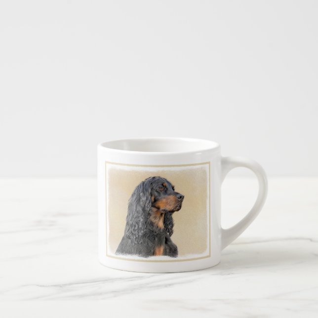 Gordon Setter - Cute Original Hund Art Espressomugg (Höger)