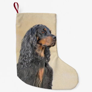 Gordon Setter - Cute Original Hund Art Liten Julstrumpa
