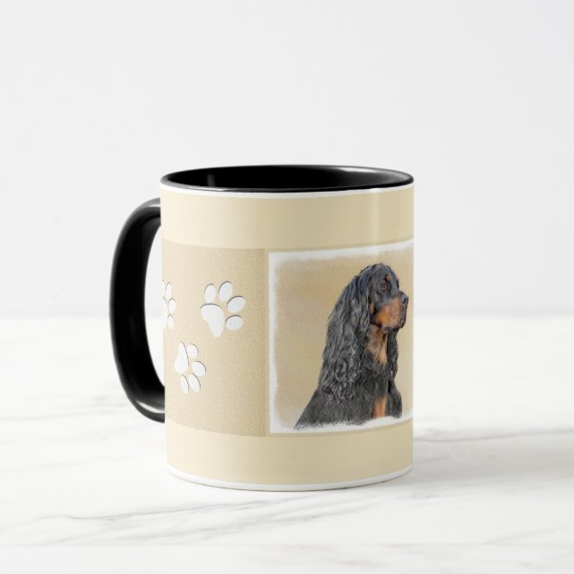 Gordon Setter - Cute Original Hund Art Mugg (Framsida vänster)