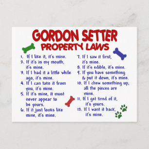 GORDON SETTER Egendom LAGSTIFTNING 2 Vykort