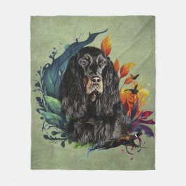 Gordon Setter Fleecefilt