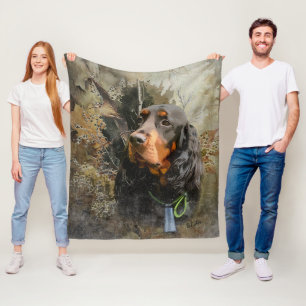 Gordon Setter Fleecefilt