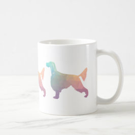 Gordon Setter Geometric Mönster Silhouette Pastel Kaffemugg