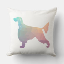 Gordon Setter Geometric Mönster Silhouette Pastel