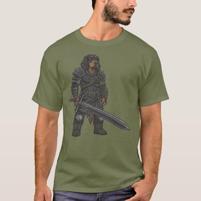 Gordon Setter-gladiatorhundens äventyr T Shirt (Framsida)