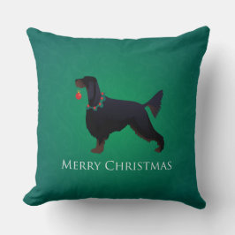 Gordon Setter God jul Design Kudde