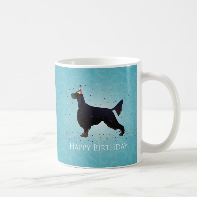 Gordon Setter Grattis på födelsedagen Design Kaffemugg (Höger)
