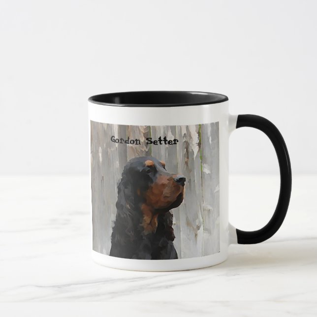 Gordon Setter Head Painting on a Ceramic Mug Mugg (Höger)