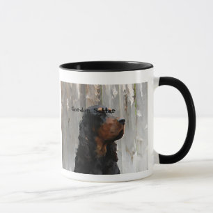Gordon Setter Head Painting på en keramisk Mugg