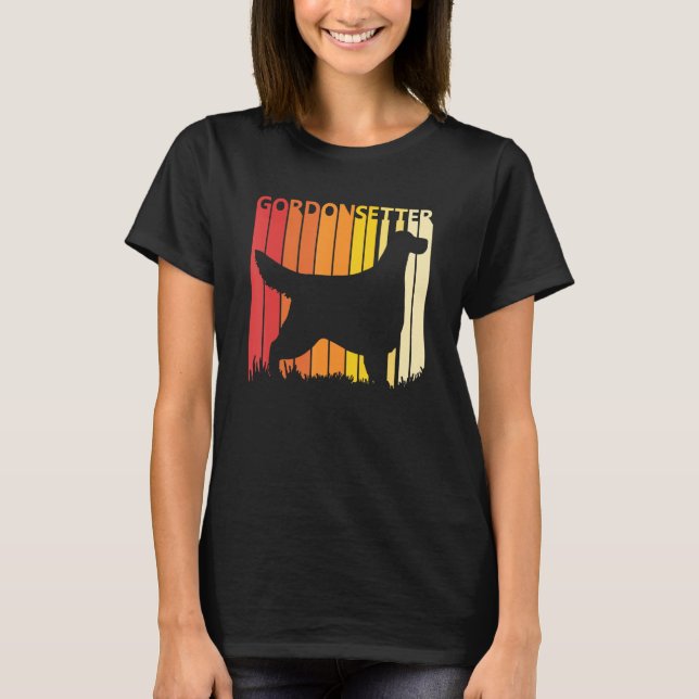 Gordon Setter Hund T Shirt (Framsida)