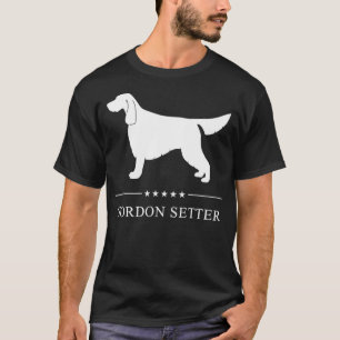 Gordon Setter Hund White Silhouette Pullover T Shirt