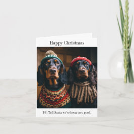 Gordon Setter Hundar julkort Kort