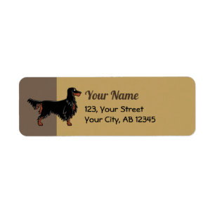 Gordon Setter Icon-etikett Returadress Etikett