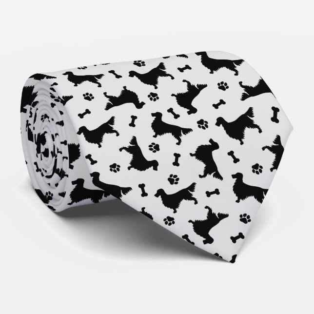 Gordon Setter Icon Mönster Neck Tie Slips (Rullad)