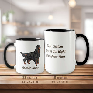 Gordon Setter Illustration Mugg