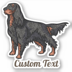 Gordon Setter Illustration Sticker Klistermärken