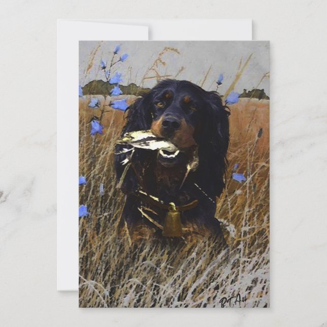 Gordon Setter Inbjudningar (Framsida)
