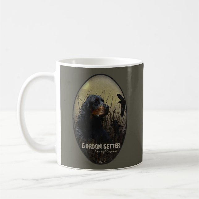 Gordon Setter, jaktsällskap Kaffemugg (Vänster)