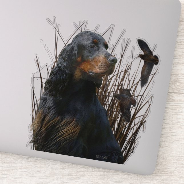 Gordon Setter, jaktsällskap Klistermärken (Detalj)
