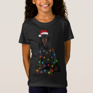Gordon Setter jul Ljus Julafton Hund älskare Sant T Shirt