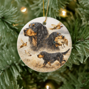 Gordon Setter Julgransprydnad Keramik
