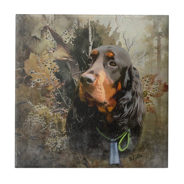 Gordon Setter Kakelplatta (Framsidan)