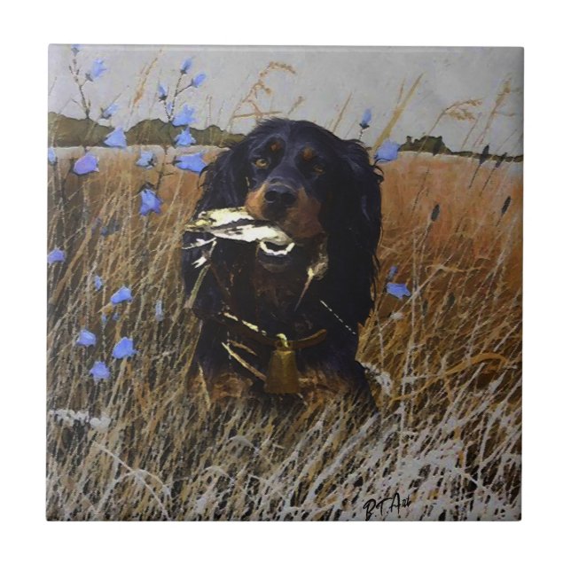 Gordon Setter Kakelplatta (Framsidan)