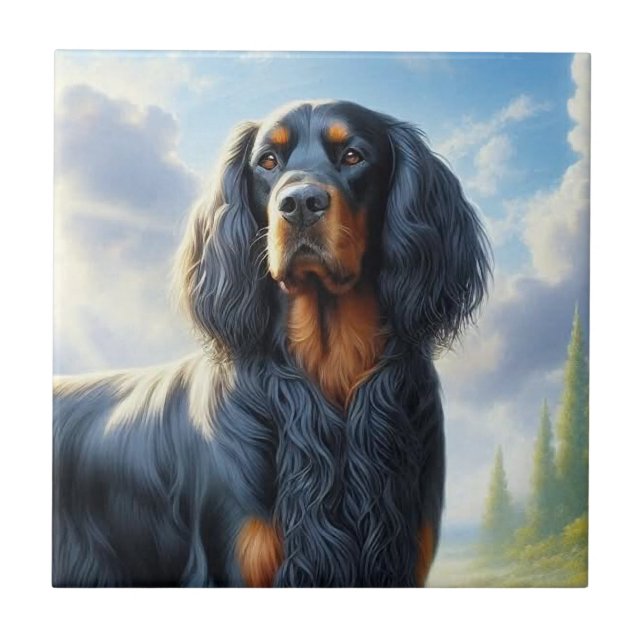 Gordon Setter Kakelplatta (Framsidan)