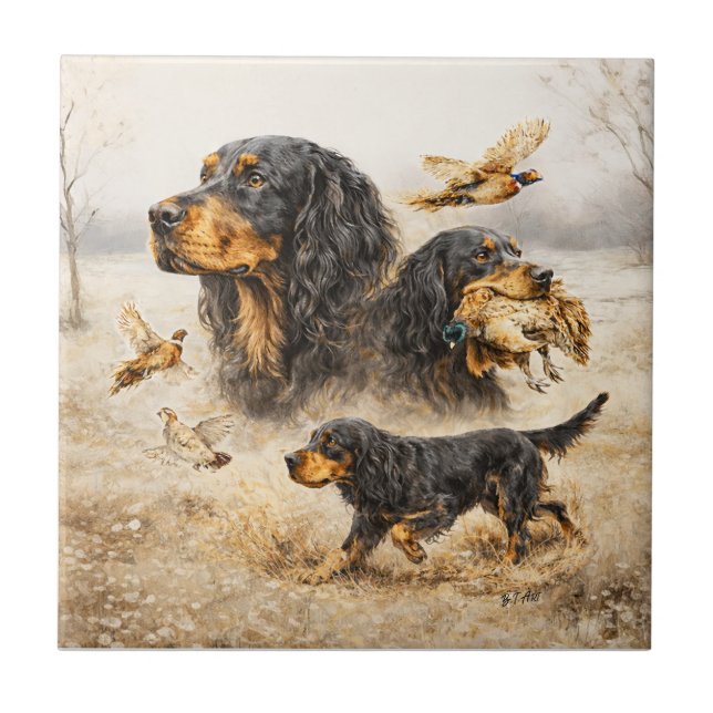 Gordon Setter Kakelplatta (Framsidan)