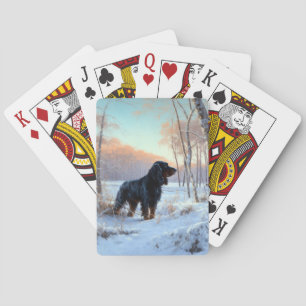 Gordon Setter Låt det snöa jul Casinokort