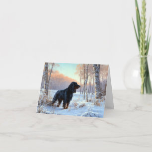Gordon Setter Låt det snöa jul Kort