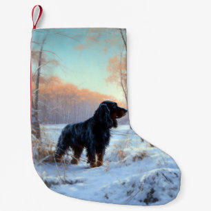 Gordon Setter Låt det snöa Jul Liten Julstrumpa