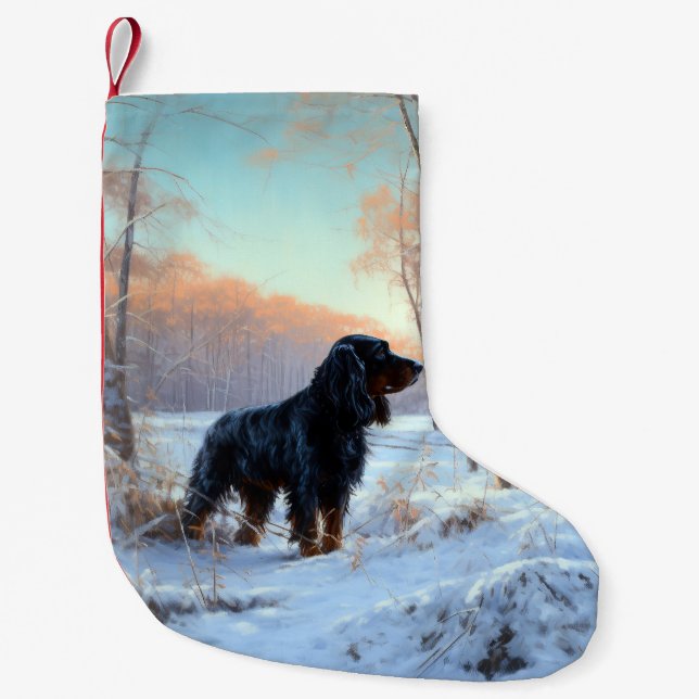 Gordon Setter Låt det snöa jul Liten Julstrumpa (Framsidan)