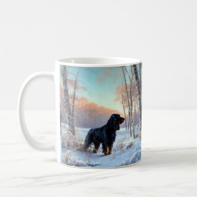 Gordon Setter Let It Snow Jul Kaffemugg (Vänster)