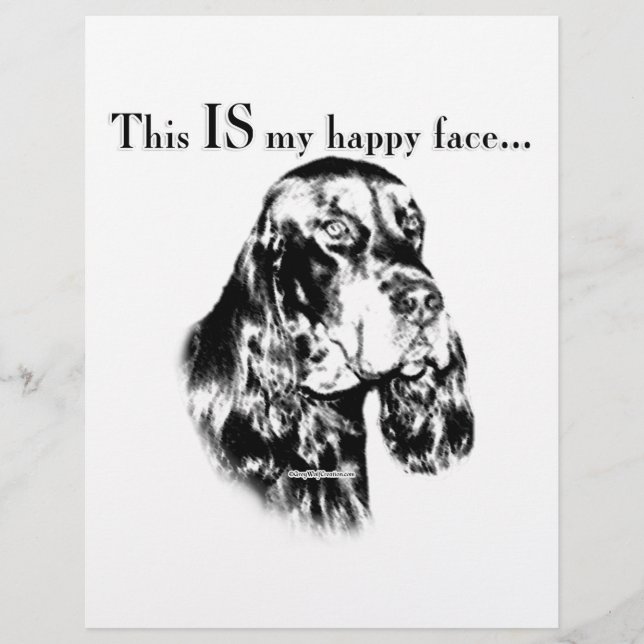 Gordon Setter Lycklig Ansikte (Framsida)