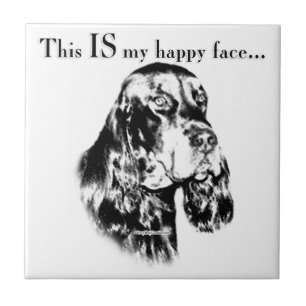Gordon Setter Lycklig Ansikte Kakelplatta