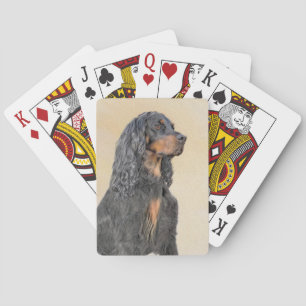 Gordon Setter-målning - Söt originell hundkonst Casinokort