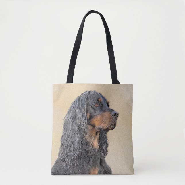 Gordon Setter-målning - Söt originell hundkonst Tygkasse (Framsida)