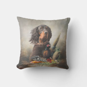 Gordon setter med fasaner, Art Kudde