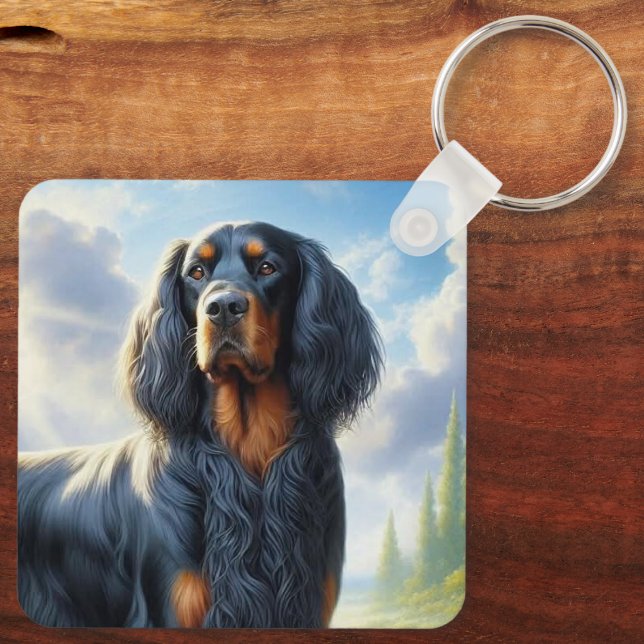 Gordon Setter Nyckelring (Baksida)