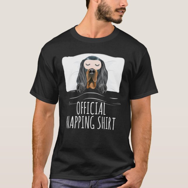 Gordon Setter Officiell för viloläge Napping T Shirt (Framsida)