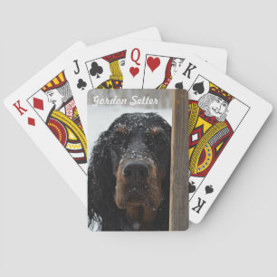 Gordon Setter på vinterkort Kortlek