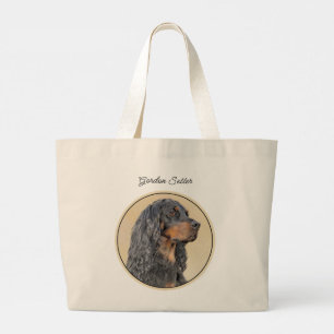 Gordon Setter Painting Black Cute Original Hund Ar Jumbo Tygkasse