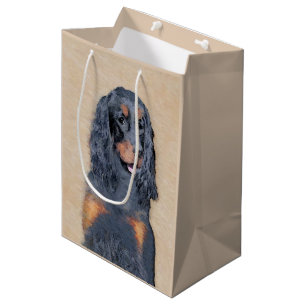 Gordon Setter Painting - Cute Original Hund Art