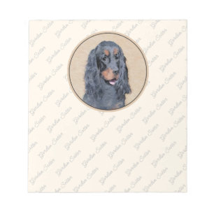 Gordon Setter Painting - Cute Original Hund Art Anteckningsblock