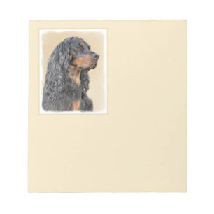 Gordon Setter Painting - Cute Original Hund Art Anteckningsblock