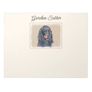 Gordon Setter Painting - Cute Original Hund Art Anteckningsblock